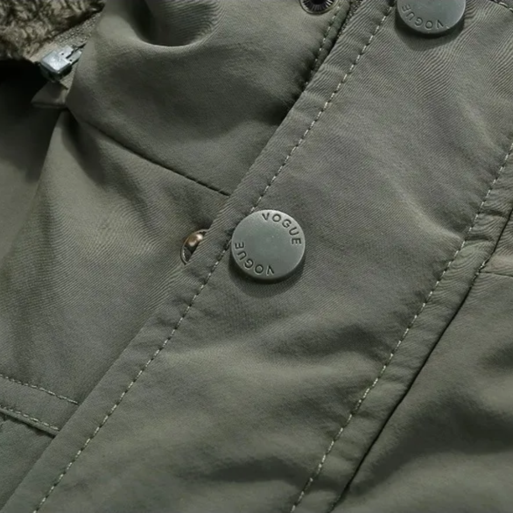 Elegante chaqueta de invierno acolchada