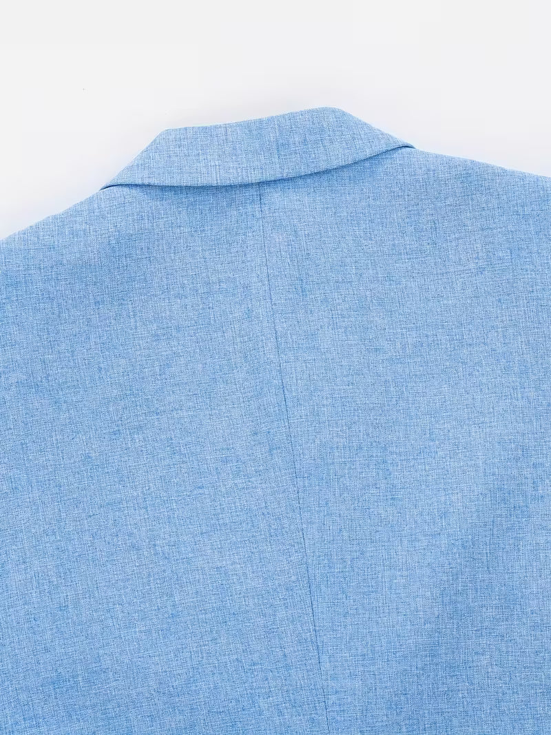 The Azure Linen Blazer