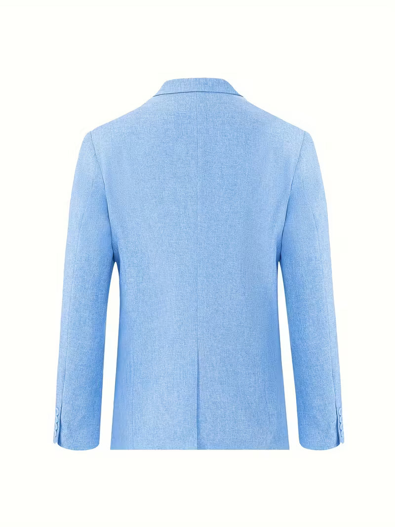 The Azure Linen Blazer
