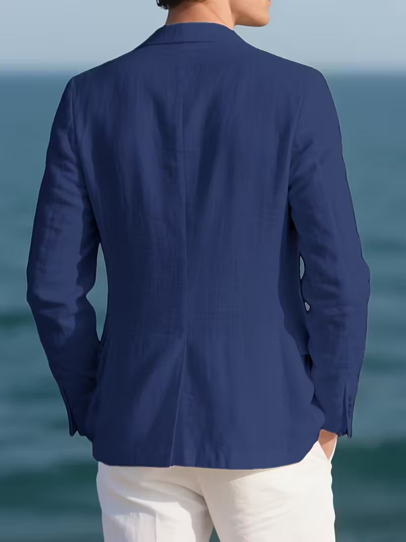The Azure Linen Blazer