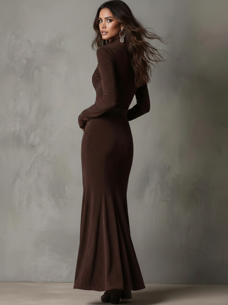 Monarch Julina Suede Silhouette Dress