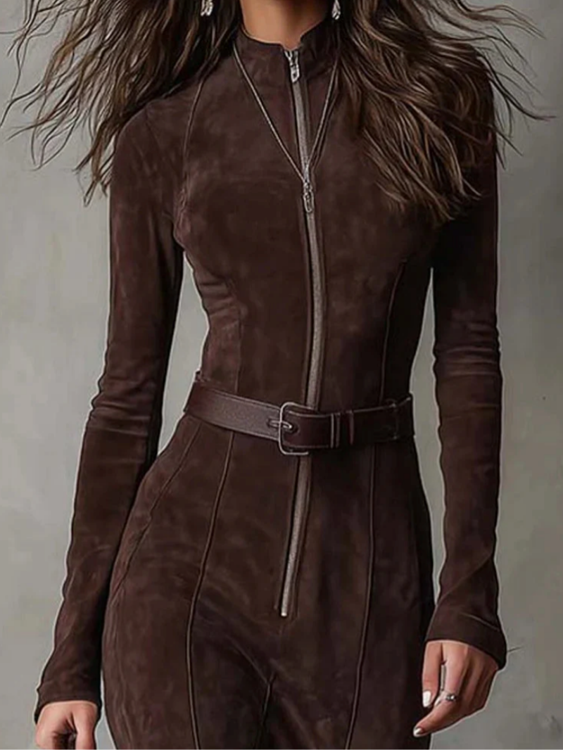 Monarch Julina Suede Silhouette Dress