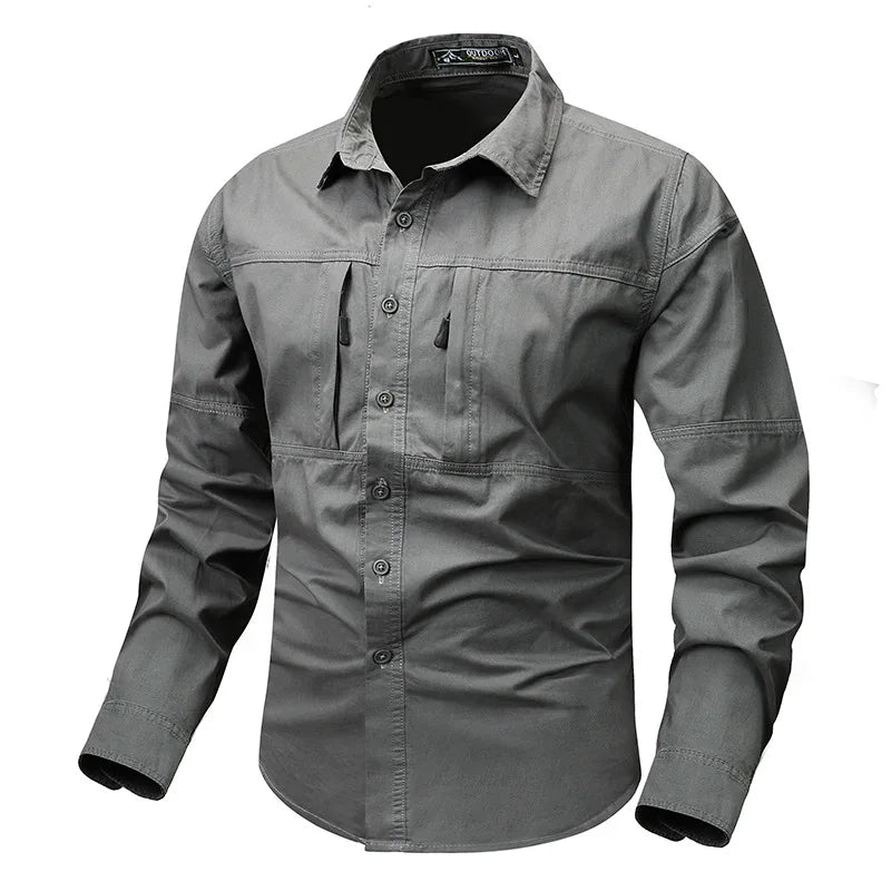Camisa casual de manga larga para hombre