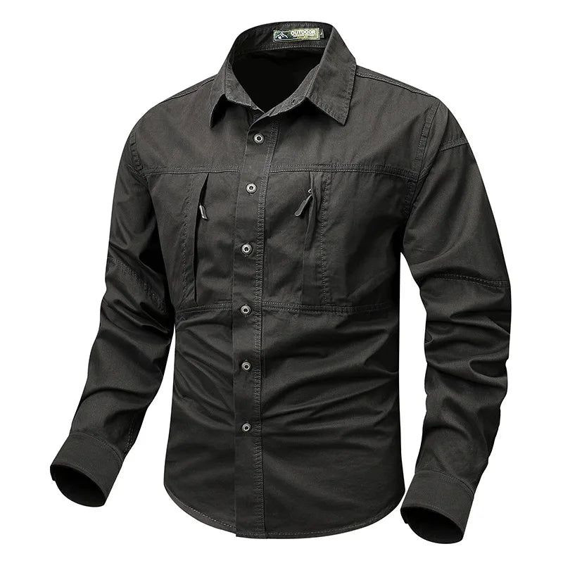 Camisa casual de manga larga para hombre