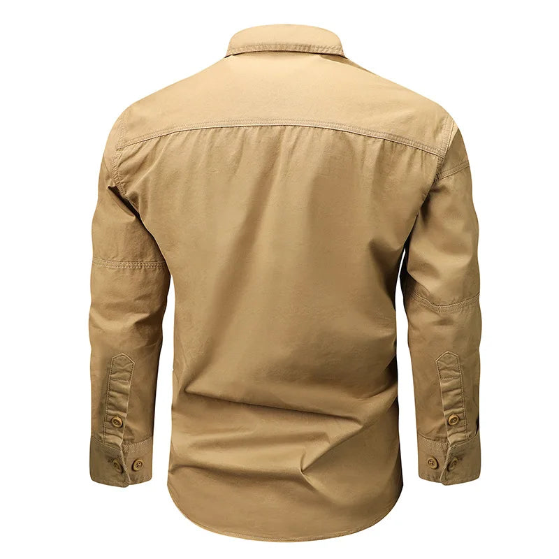 Camisa casual de manga larga para hombre