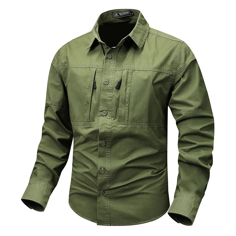Camisa casual de manga larga para hombre