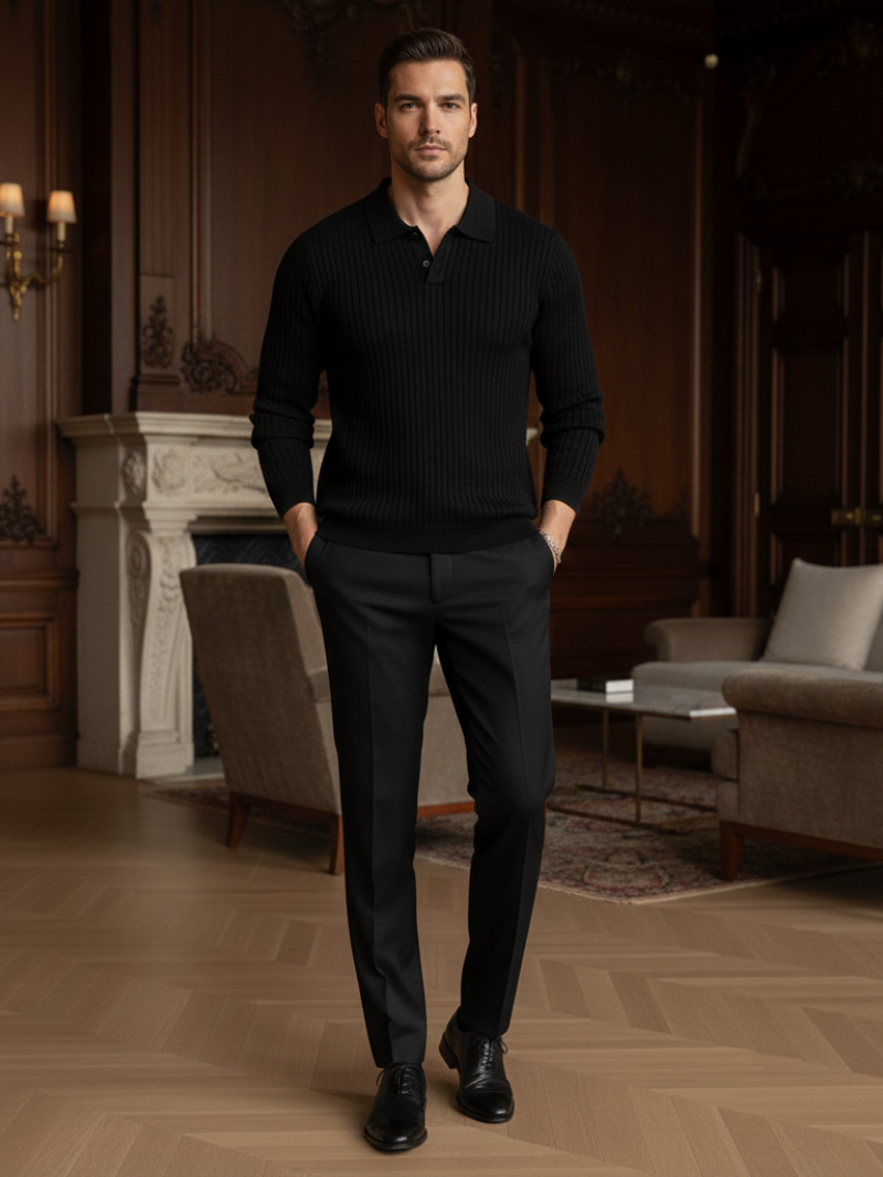 Monarch Ribbed Knit Polo