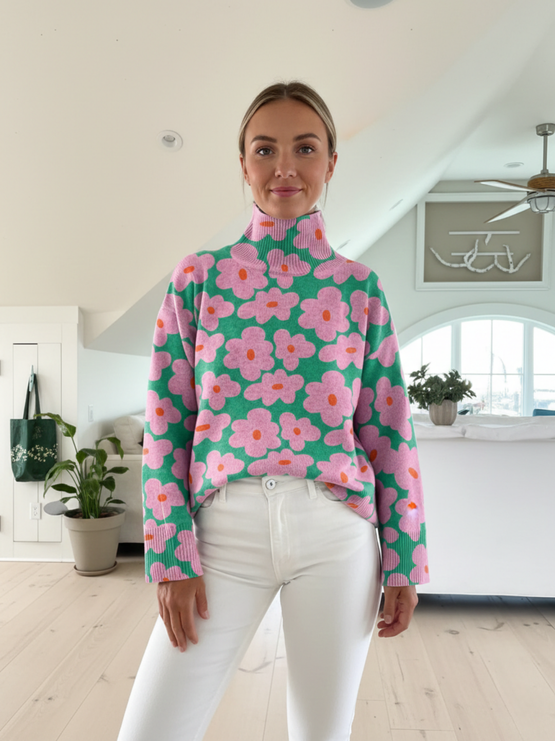 Monarch Floral Knit Sweater