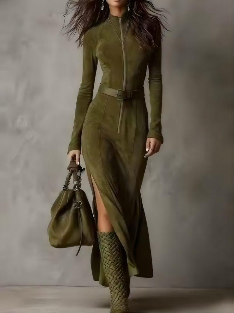 Monarch Julina Suede Silhouette Dress