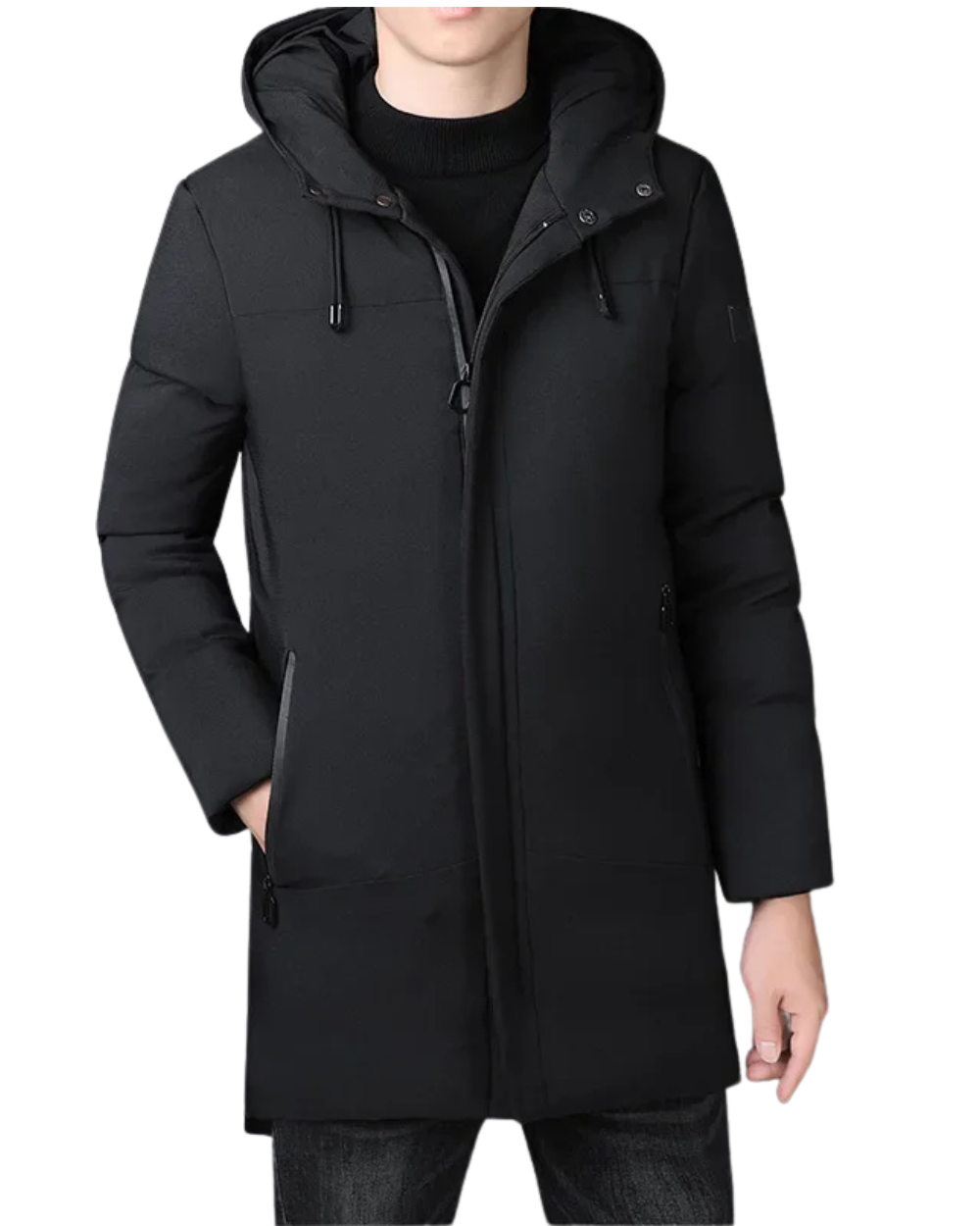 Elegante chaqueta larga para hombre