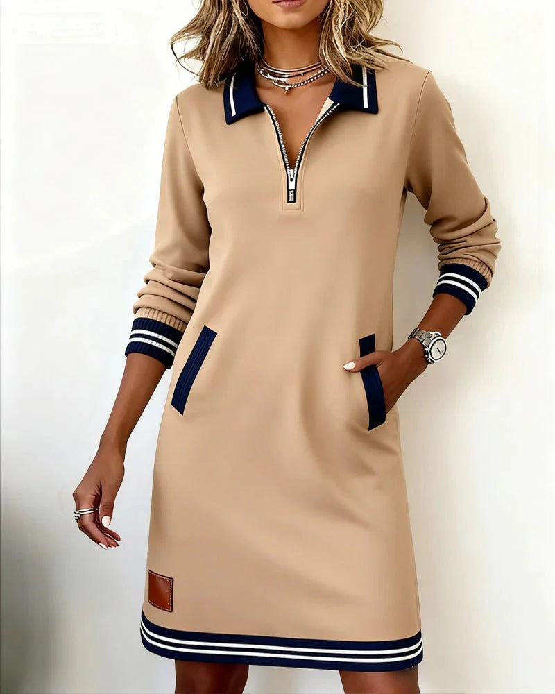 Monarch Chic Long Sleeve Cotton Dress
