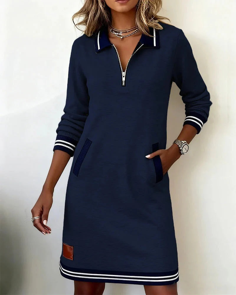 Monarch Chic Long Sleeve Cotton Dress