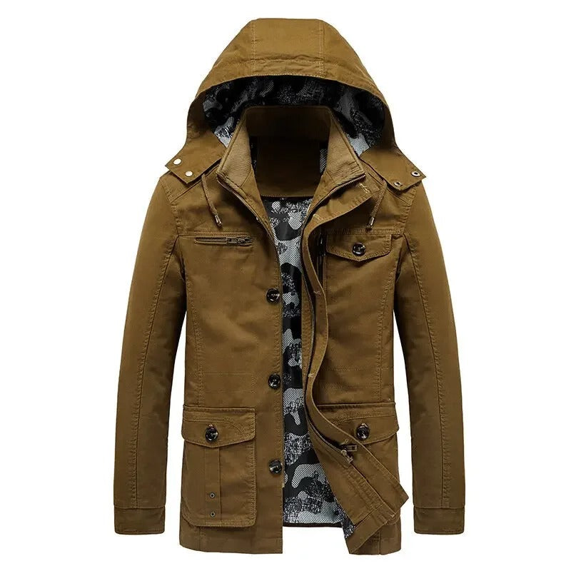 Elegante chaqueta multibolsillos