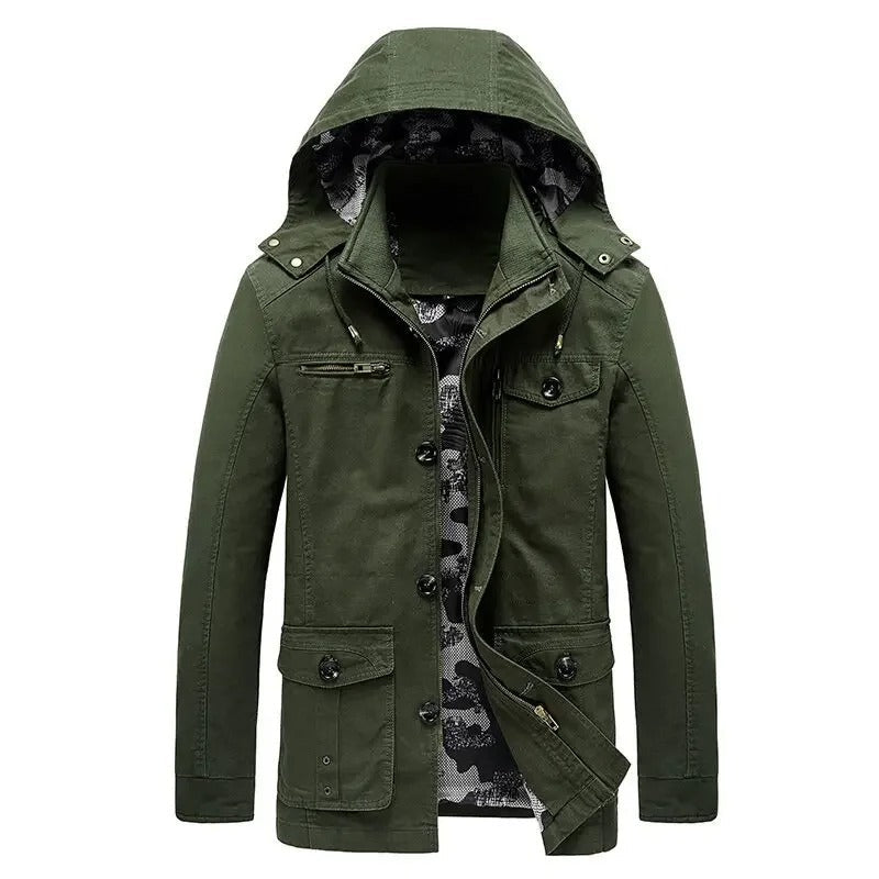 Elegante chaqueta multibolsillos
