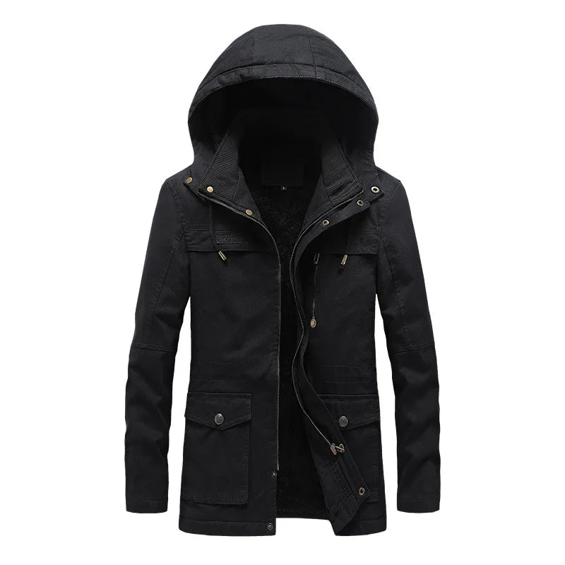 Elegante chaqueta de invierno cortaviento