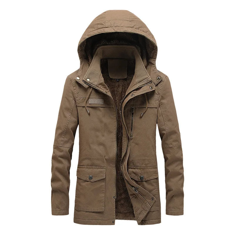 Elegante chaqueta de invierno cortaviento