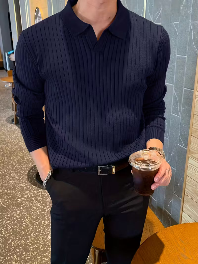 Monarch Ribbed Knit Polo