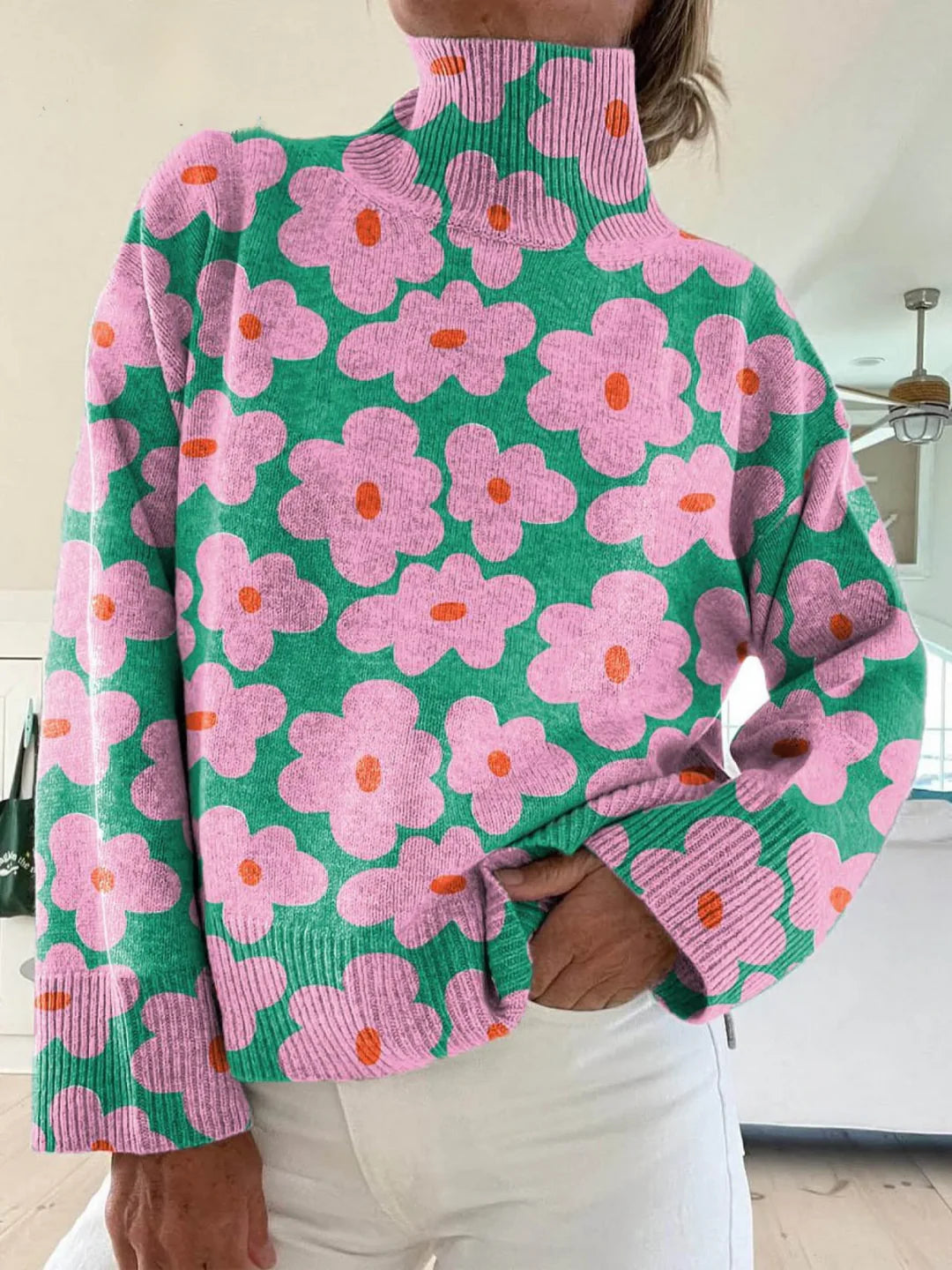 Monarch Floral Knit Sweater