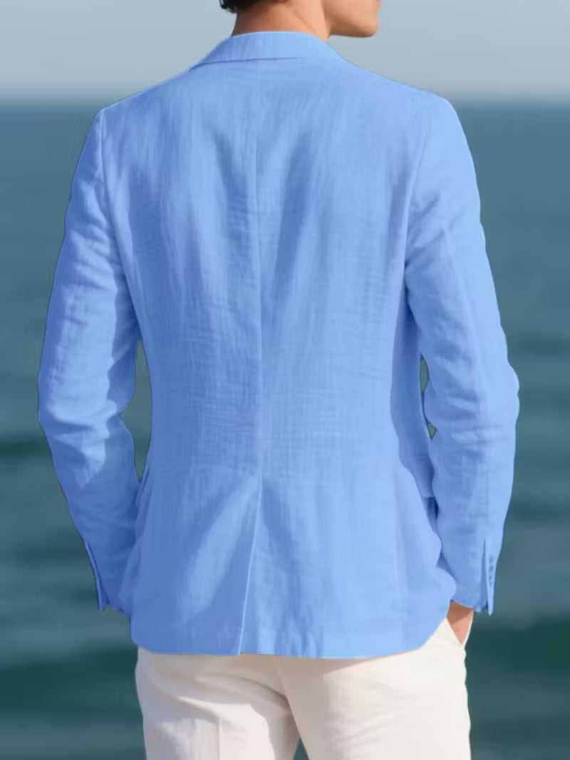 The Azure Linen Blazer