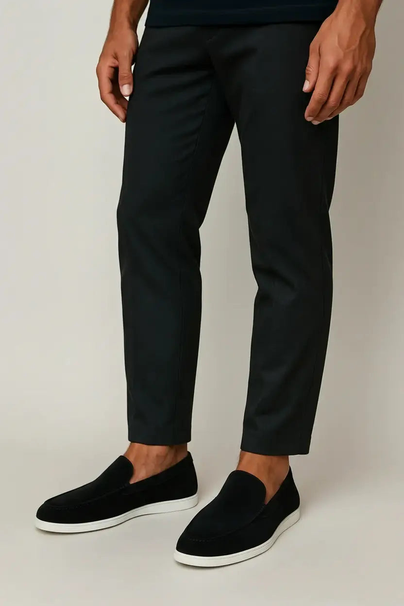 Elegantes mocasines de ante