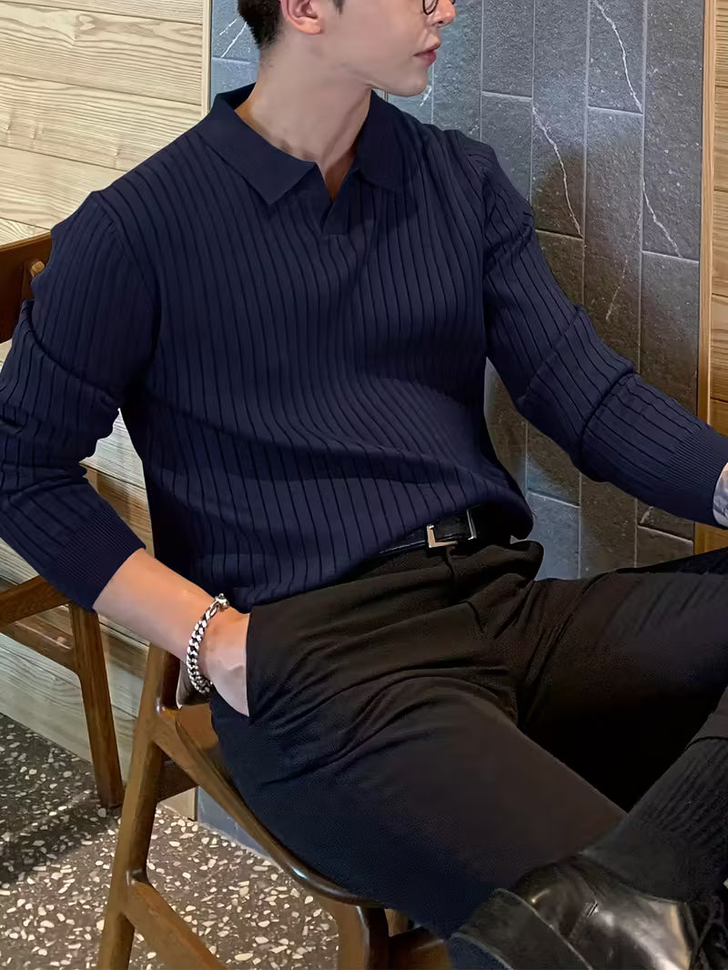 Monarch Ribbed Knit Polo