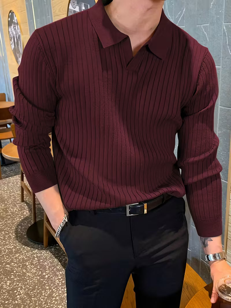 Monarch Ribbed Knit Polo