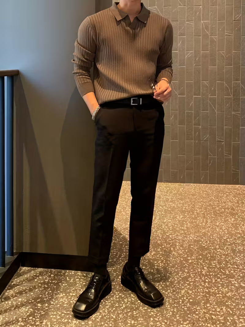 Monarch Ribbed Knit Polo