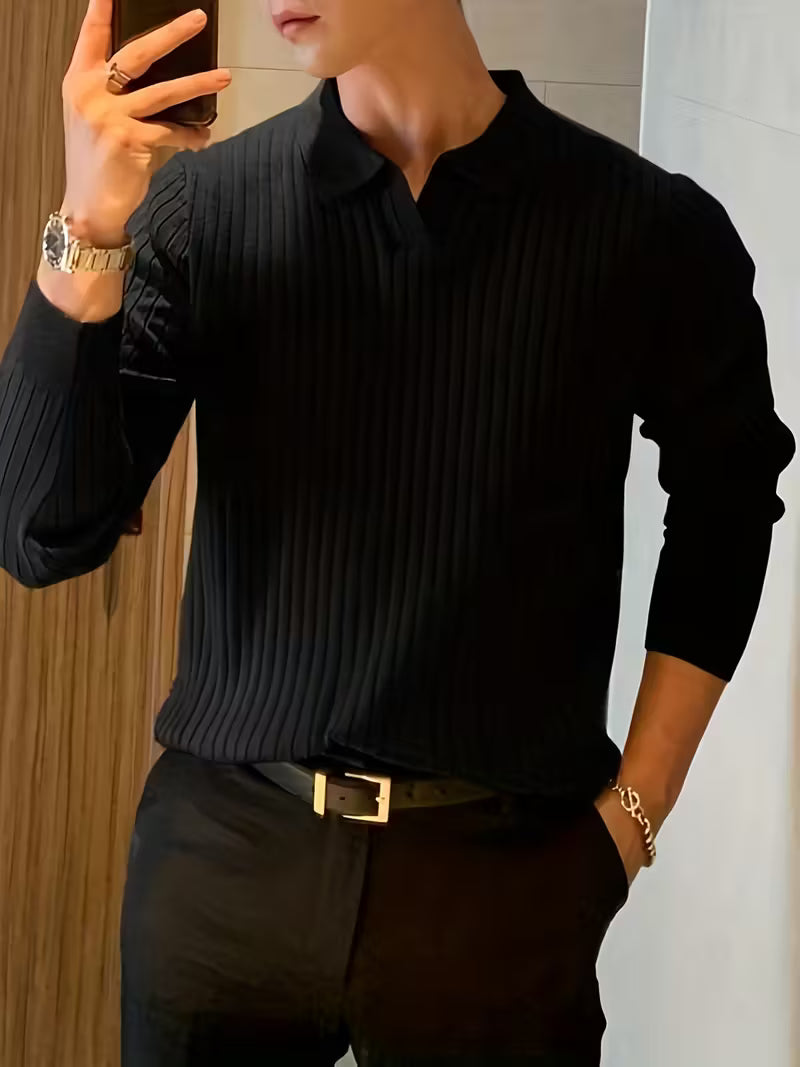 Monarch Ribbed Knit Polo