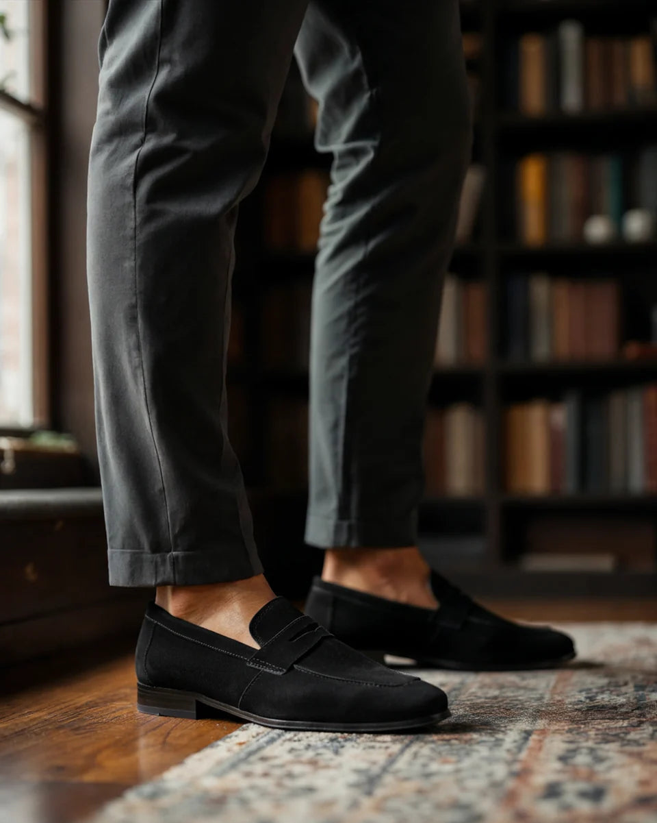 Monarch Suede Penny Loafers