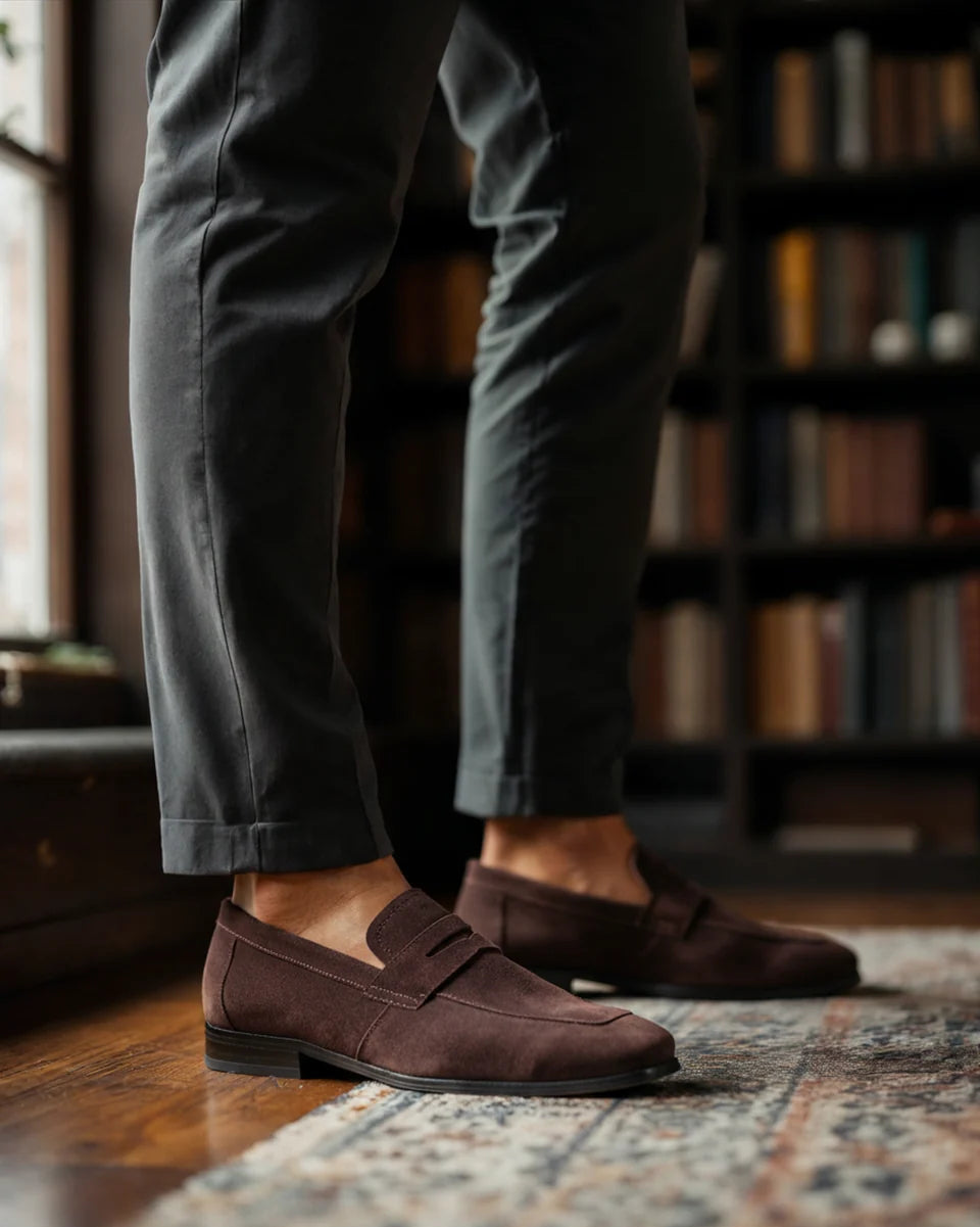 Monarch Suede Penny Loafers