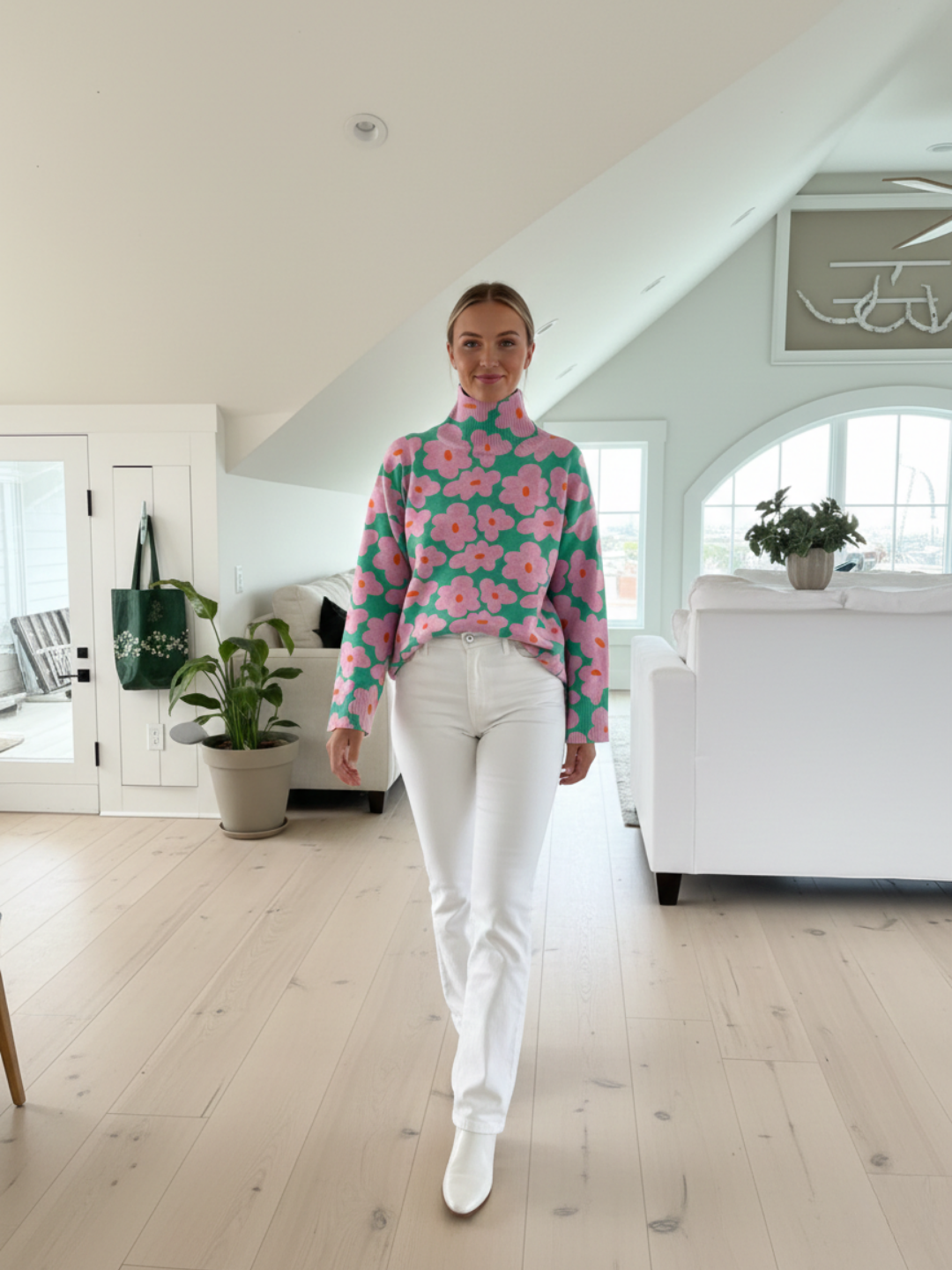 Monarch Floral Knit Sweater