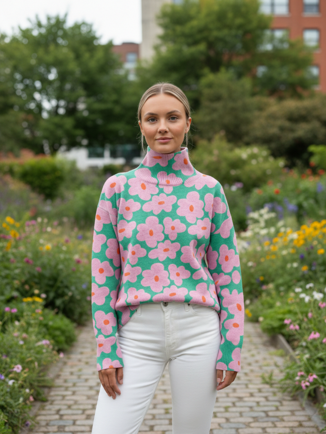 Monarch Floral Knit Sweater