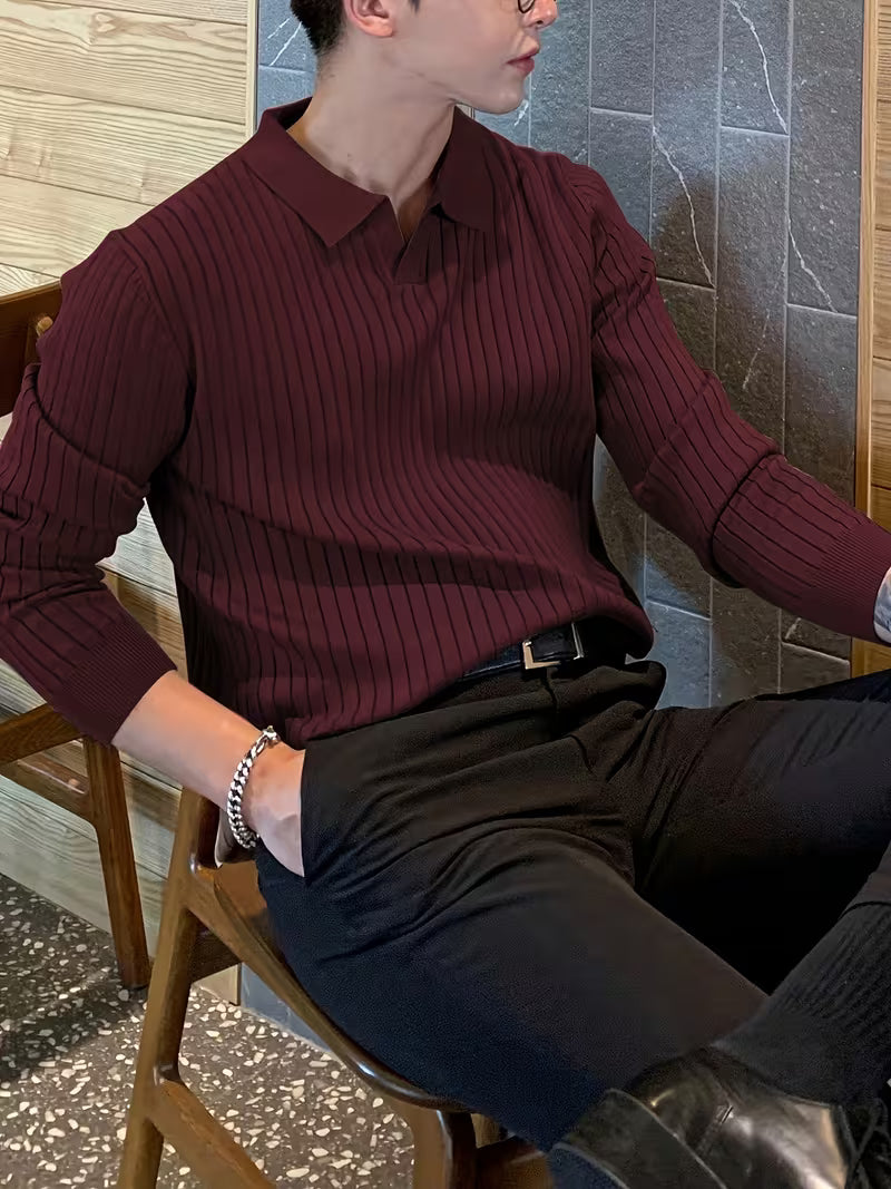 Monarch Ribbed Knit Polo