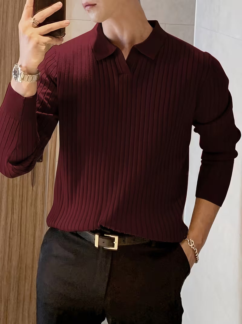 Monarch Ribbed Knit Polo