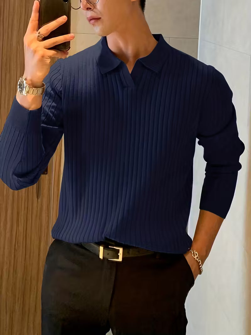 Monarch Ribbed Knit Polo