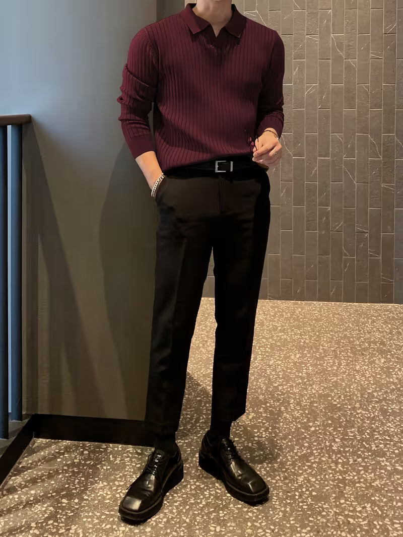 Monarch Ribbed Knit Polo