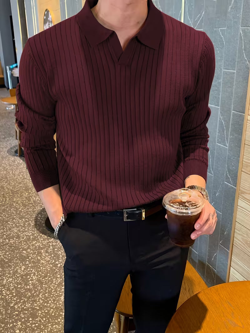 Monarch Ribbed Knit Polo