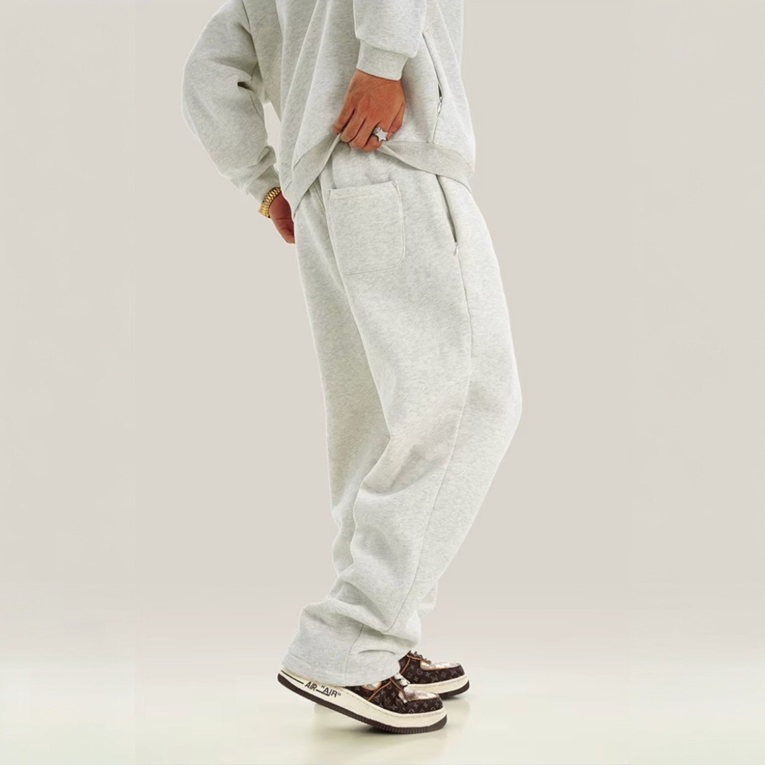 Matteo | Wide-Leg Fleece Sweatpants