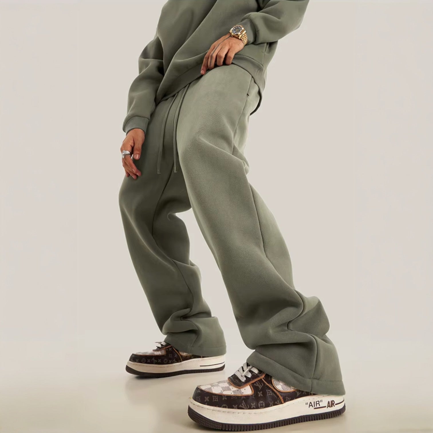 Matteo | Wide-Leg Fleece Sweatpants