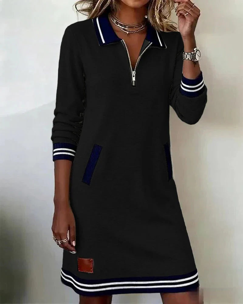 Monarch Chic Long Sleeve Cotton Dress