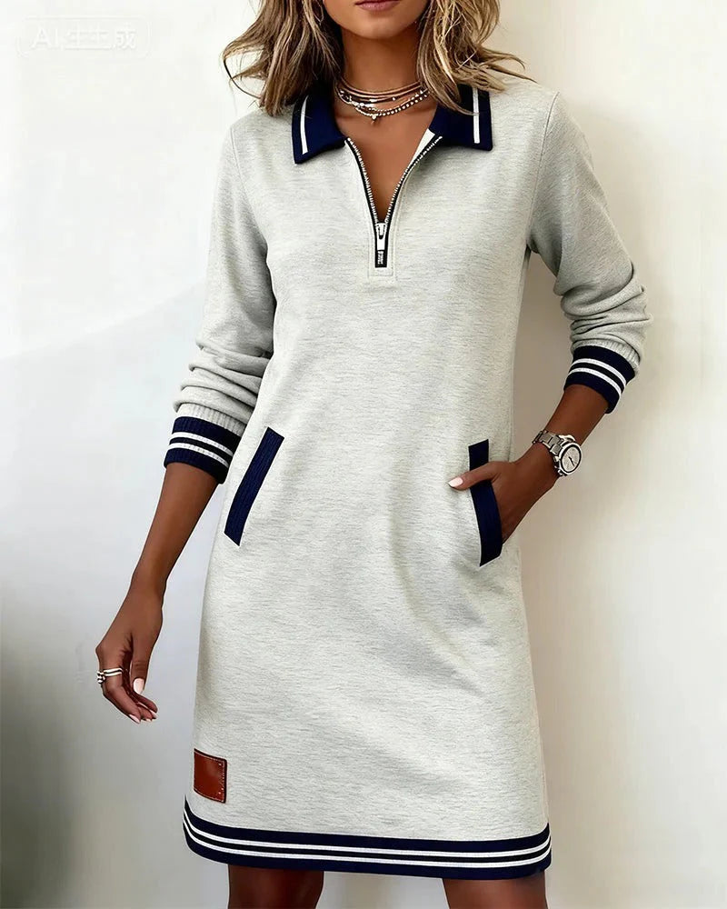 Monarch Chic Long Sleeve Cotton Dress