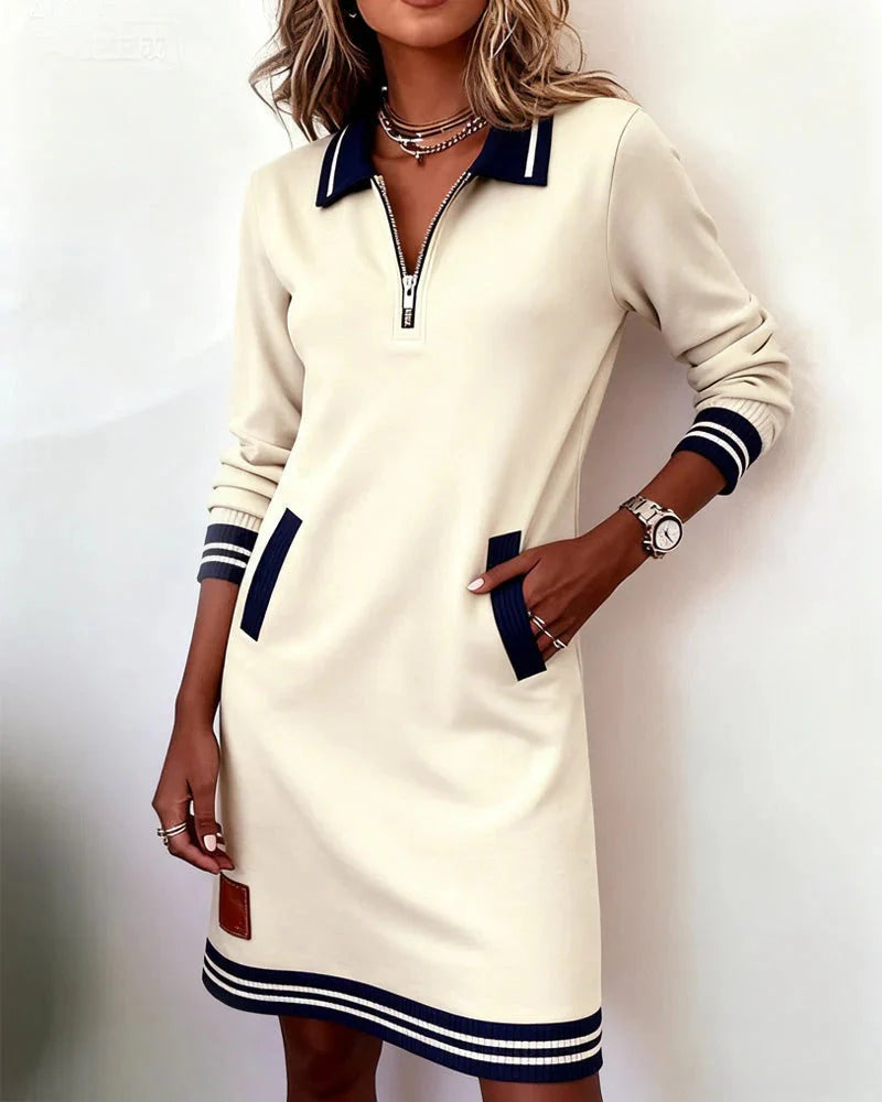 Monarch Chic Long Sleeve Cotton Dress