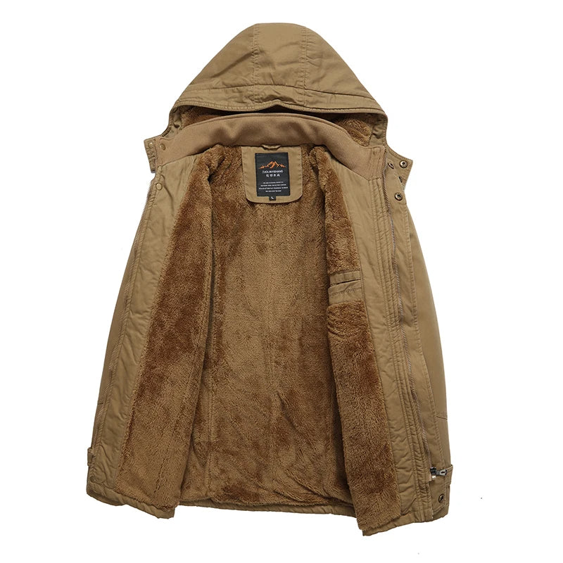 Elegante chaqueta de invierno acolchada de algodón